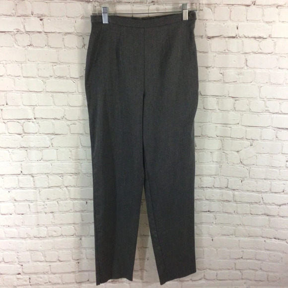 Vintage B. Moss Stretch Gray Side Zip Dress Pants - Size 4 - Picture 1 of 10